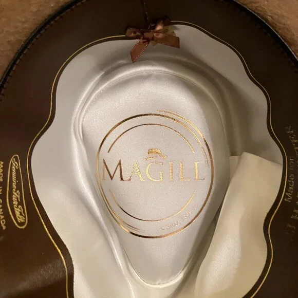 Magill Brown Teardrop Fedora - Size: 58 - Picture 5 of 14
